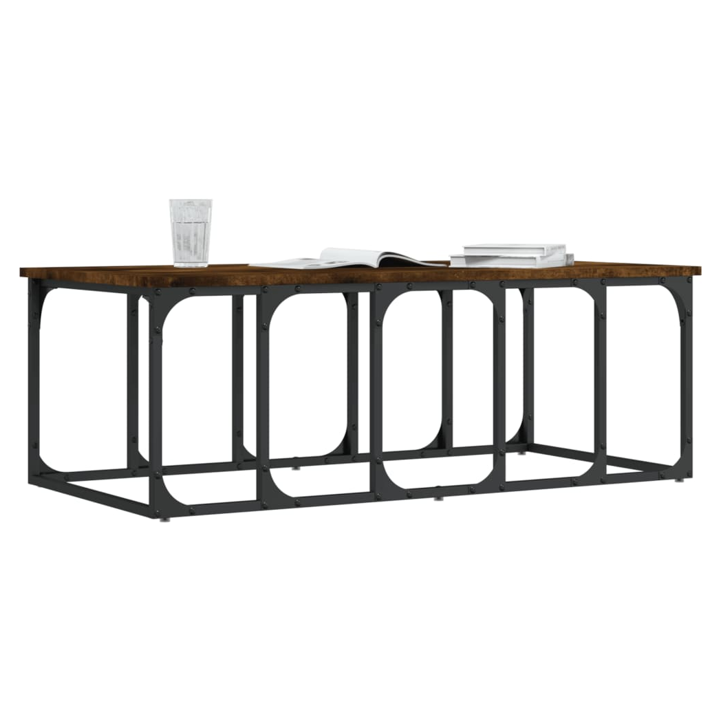 Coffee Table Smoked Oak 100x50x35.5 cm Engineered Wood