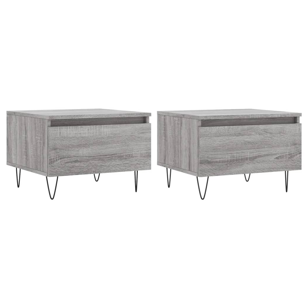 Coffee Tables 2 pcs Grey Sonoma 50x46x35 cm Engineered Wood