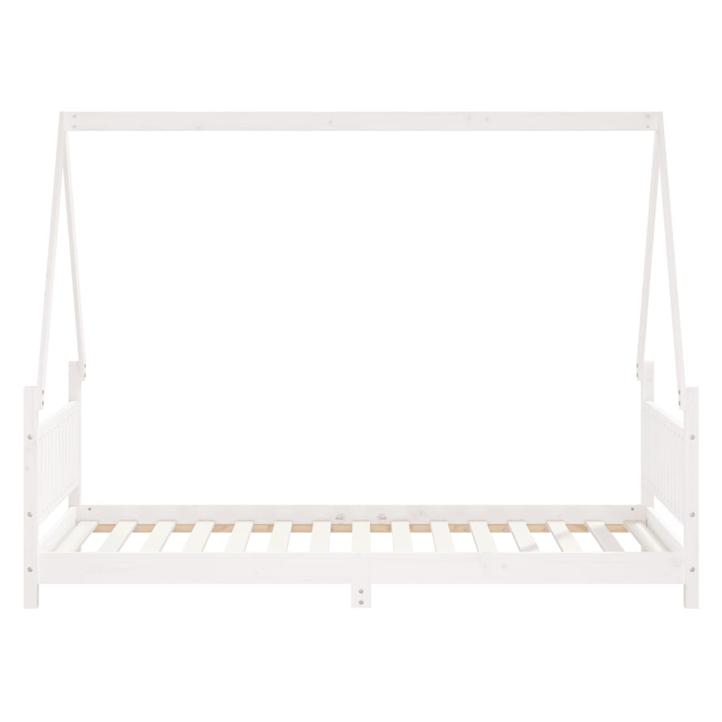 Kids Bed Frame White 90x190 cm Solid Wood Pine