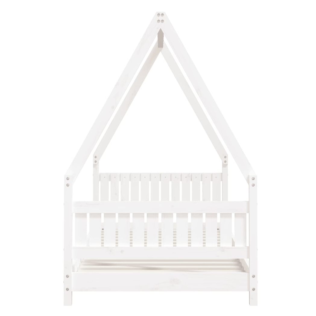 Kids Bed Frame White 90x190 cm Solid Wood Pine