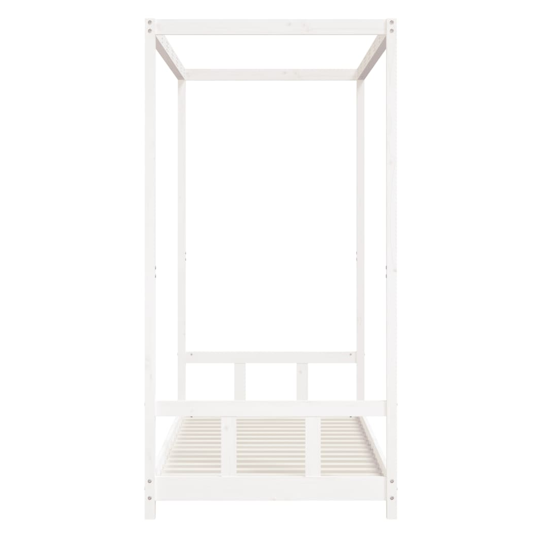 Kids Bed Frame White 90x200 cm Solid Wood Pine