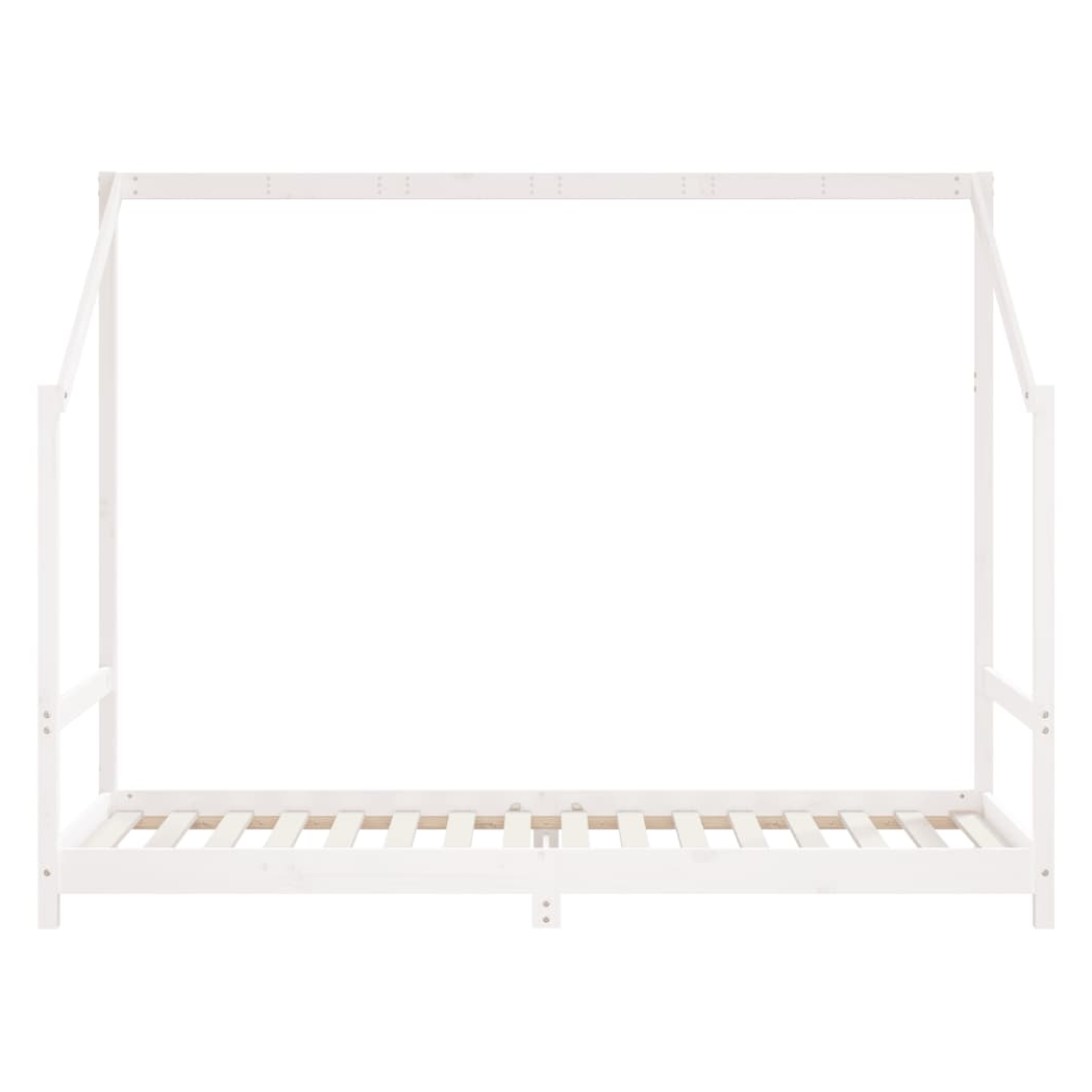 Kids Bed Frame White 80x200 cm Solid Wood Pine