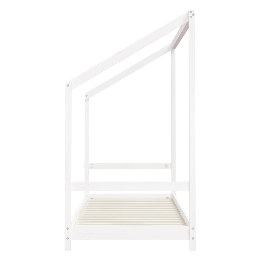 Kids Bed Frame White 80x200 cm Solid Wood Pine