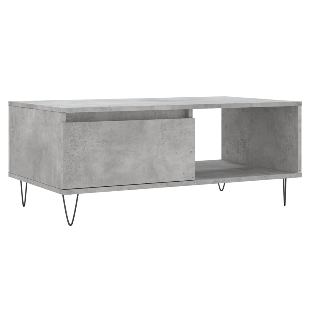 Coffee Table Concrete Grey 90x50x36.5 cm Engineered Wood