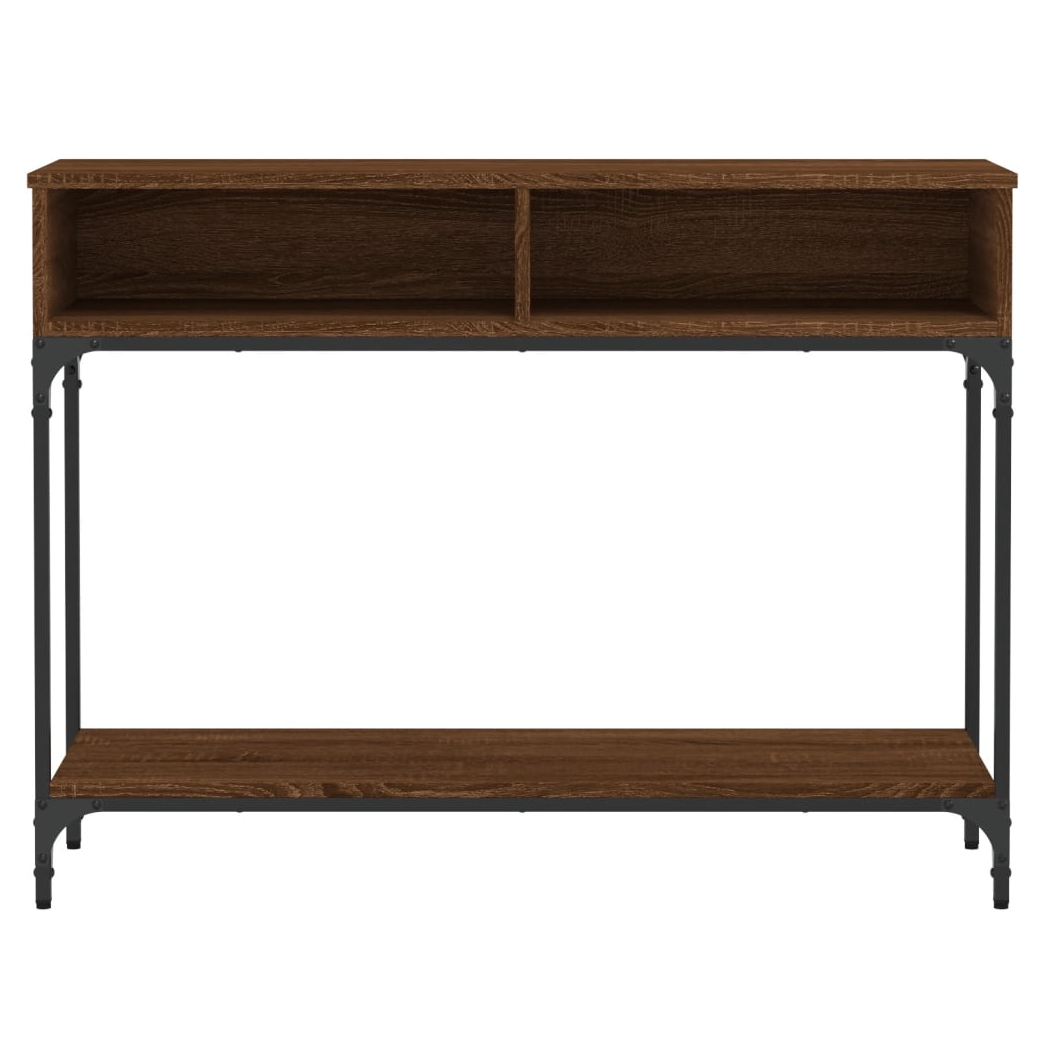 Console Table Brown Oak 100x30.5x75 cm Engineered Wood