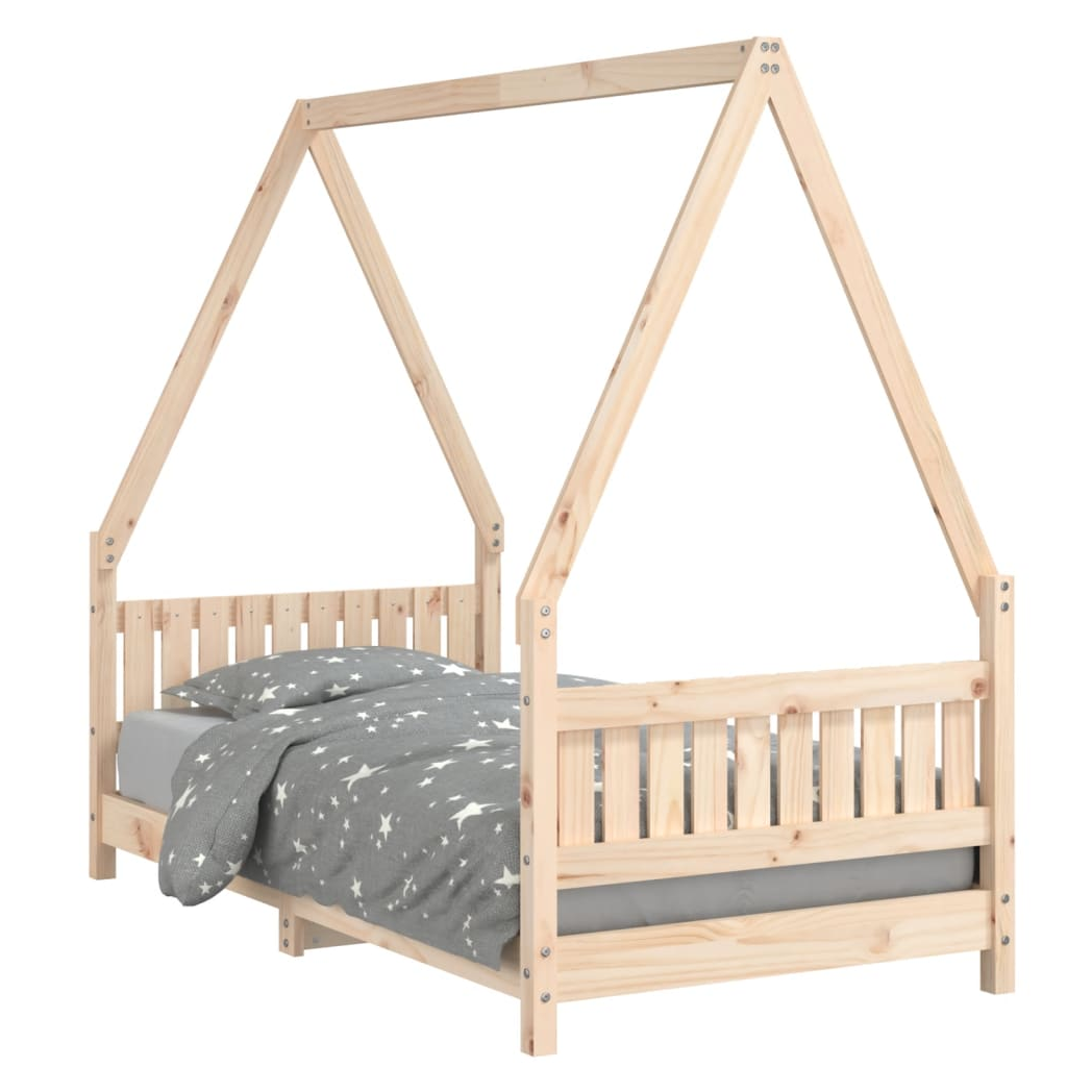 Kids Bed Frame 80x160 cm Solid Wood Pine