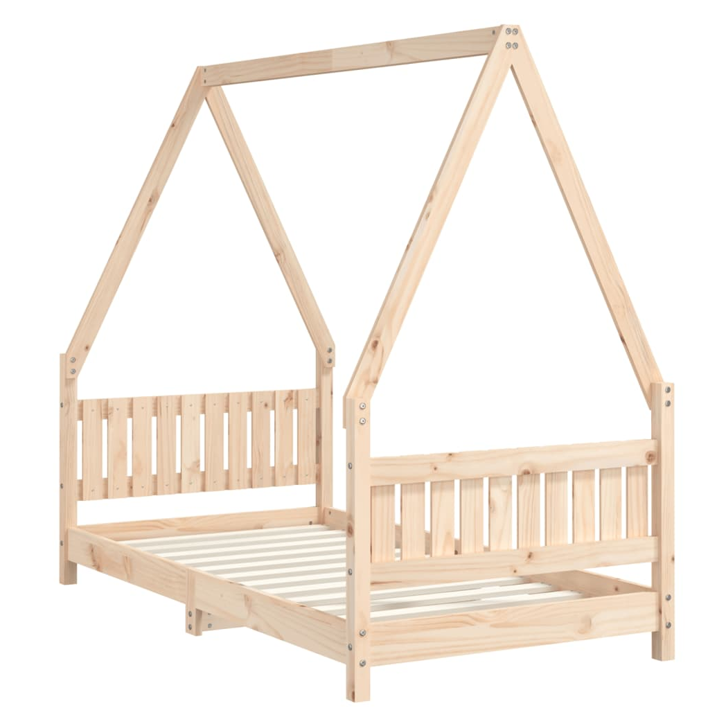 Kids Bed Frame 80x160 cm Solid Wood Pine