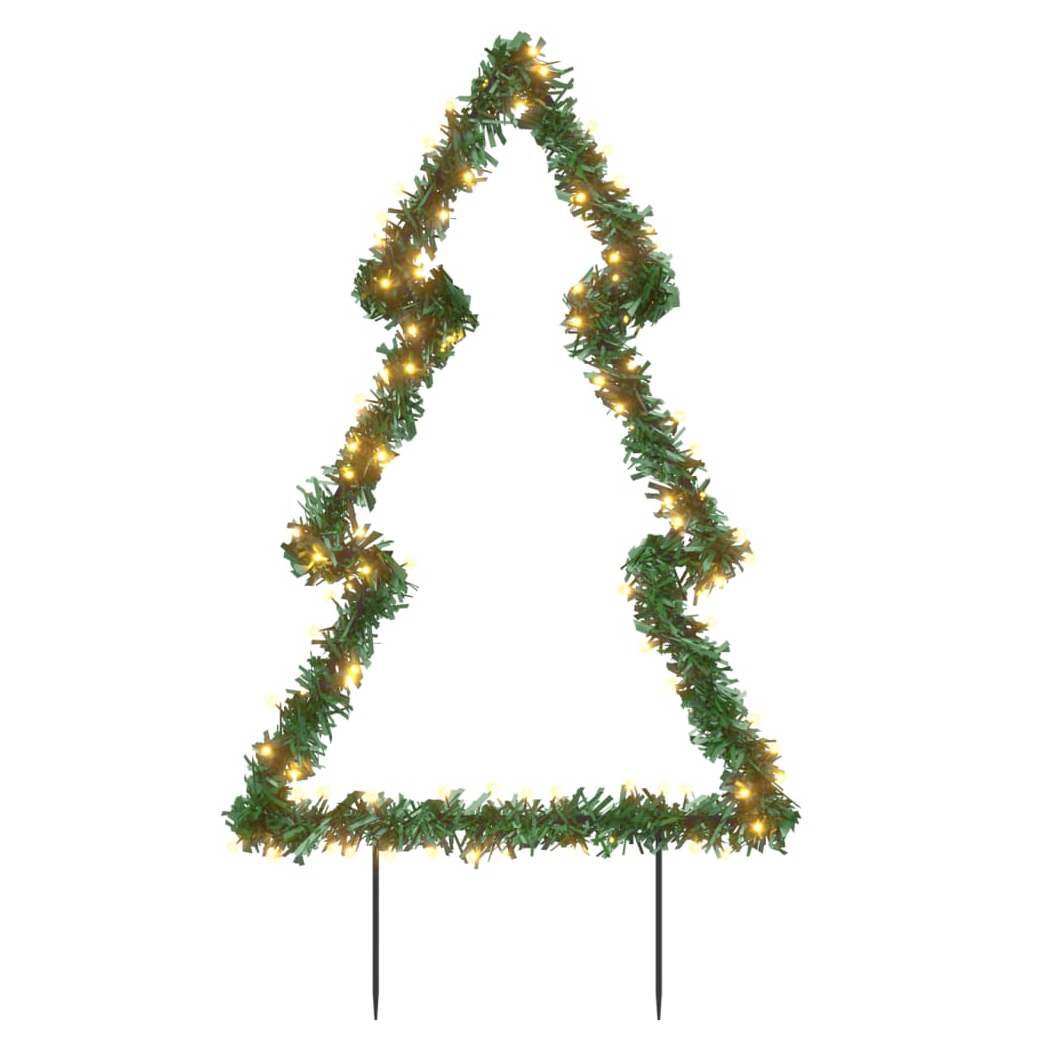 Christmas Light Decoration with Ground Spikes Tree 115 LEDs 90 cm