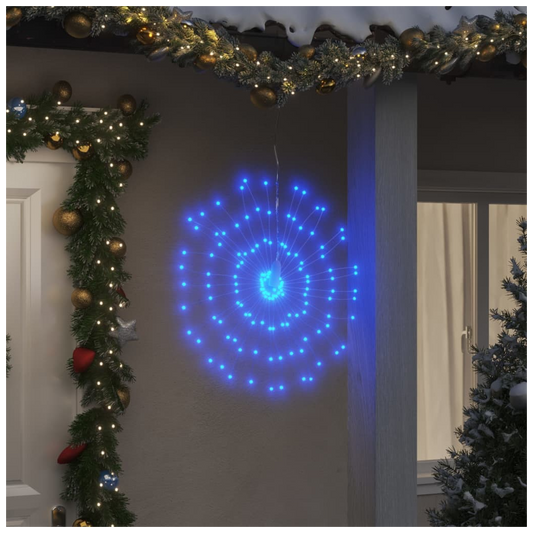 Christmas Starburst Lights 140 LEDs 2 pcs Blue 17 cm