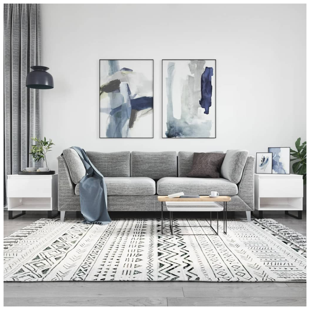 Coffee Tables 2 pcs High Gloss White 50x46x50 cm Engineered Wood