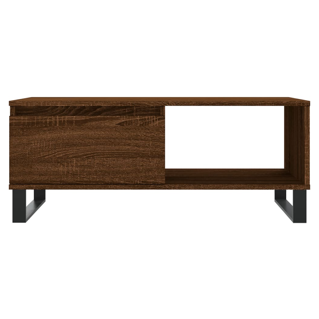 Coffee Table Brown Oak 90x50x36.5 cm Engineered Wood