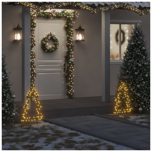 Christmas Light Decoration with Spikes Tree 80 LEDs 60 cm