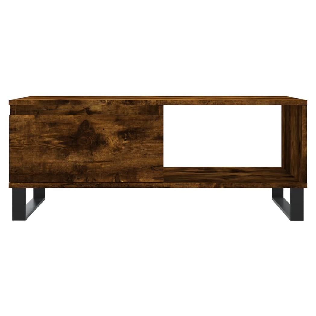 Coffee Table Smoked Oak 90x50x36.5 cm Engineered Wood