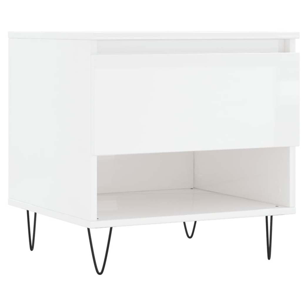 Coffee Tables 2 pcs High Gloss White 50x46x50 cm Engineered Wood