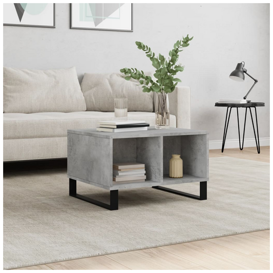 Coffee Table Concrete Grey 60x50x36.5 cm Engineered Wood