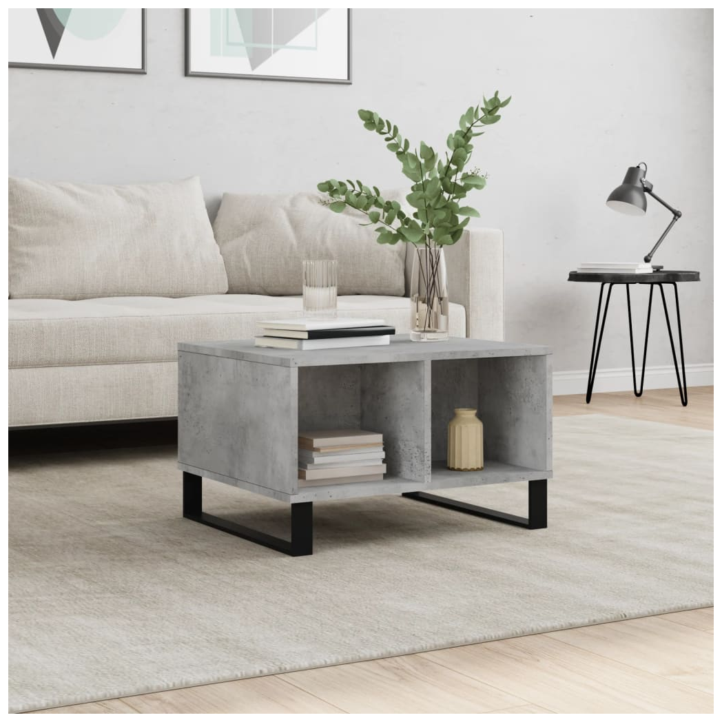 Coffee Table Concrete Grey 60x50x36.5 cm Engineered Wood