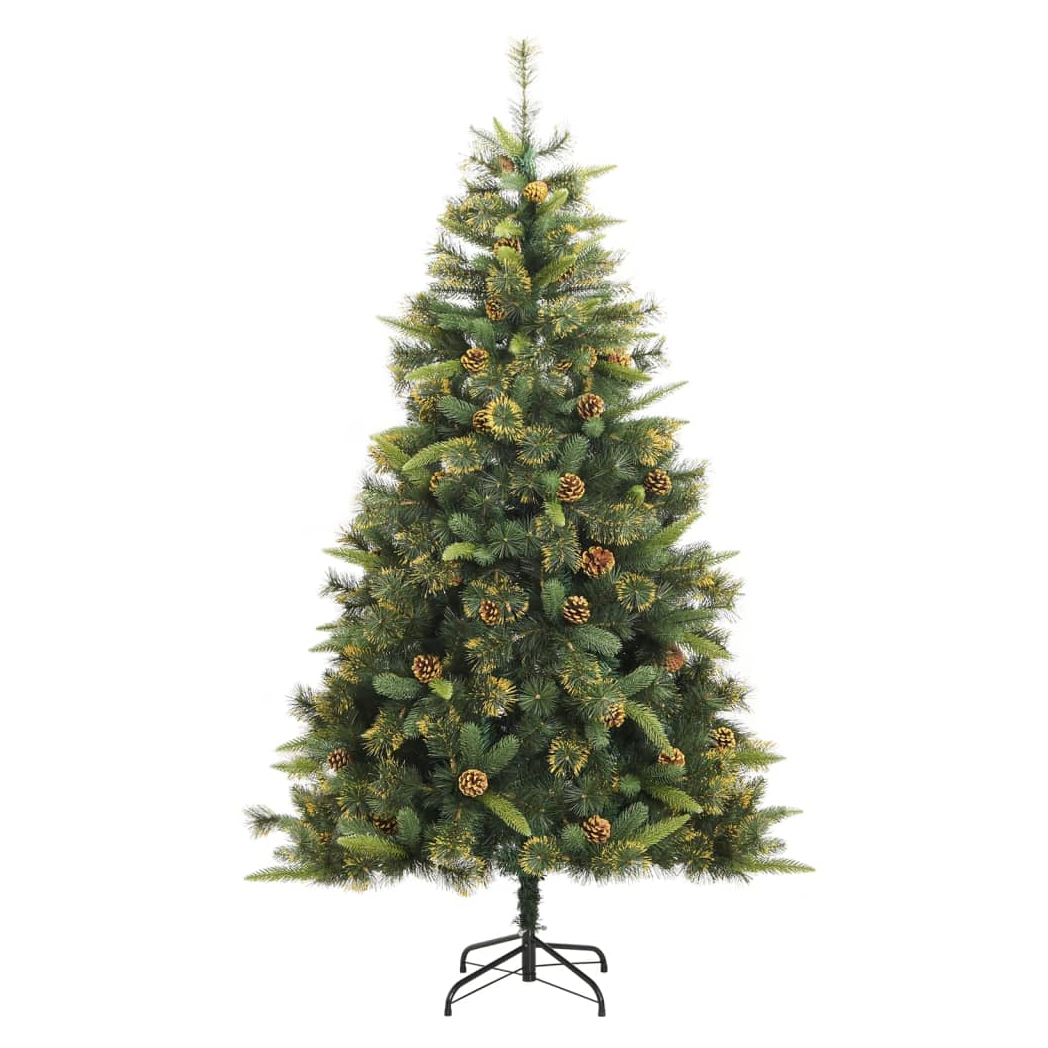 Artificial Hinged Christmas Tree with Cones 240 cm