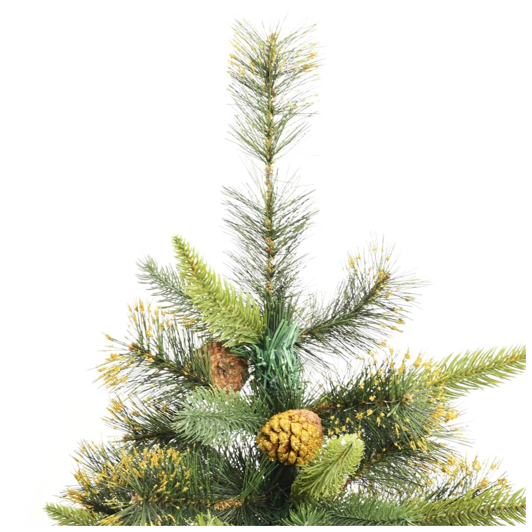 Artificial Hinged Christmas Tree with Cones 240 cm