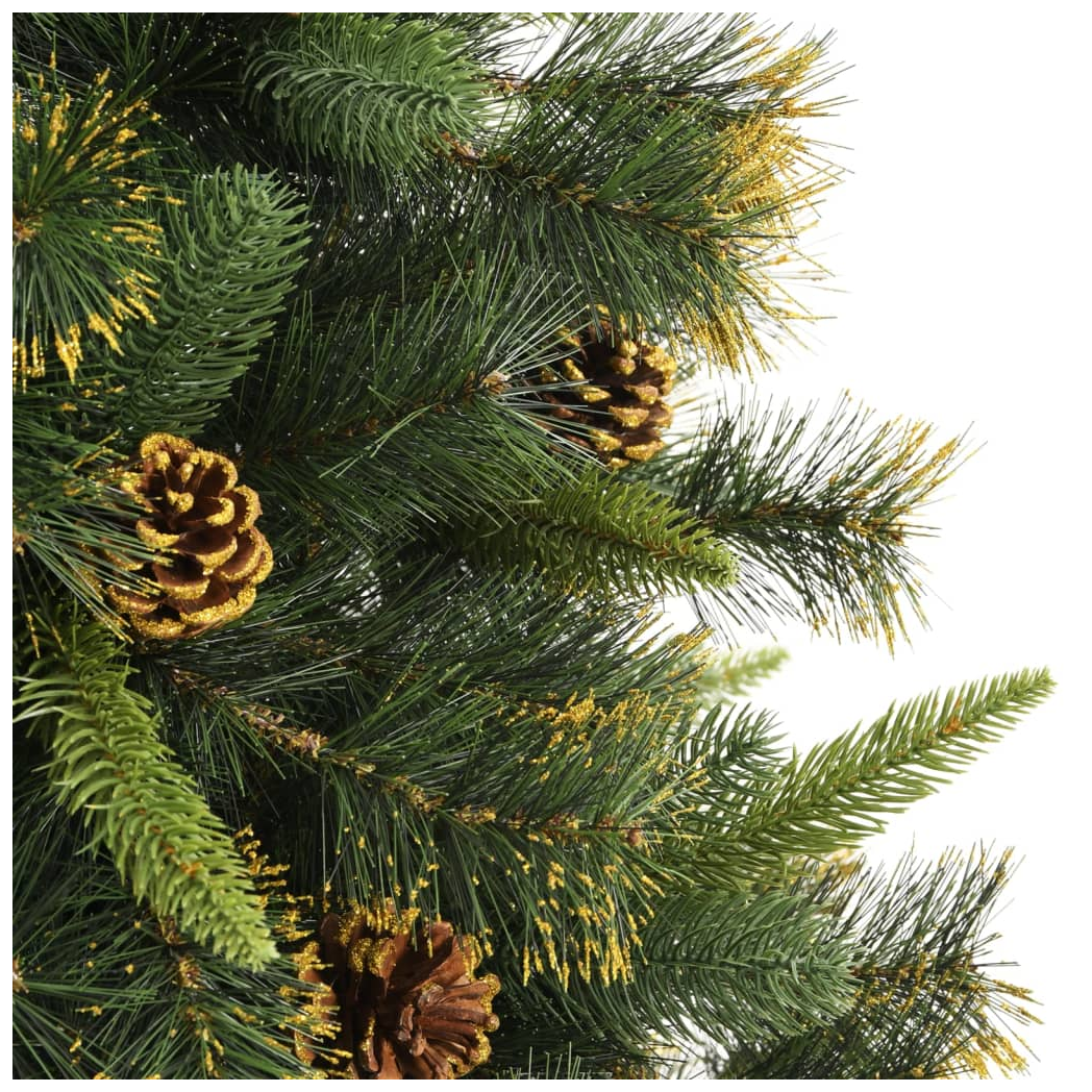 Artificial Hinged Christmas Tree with Cones 240 cm