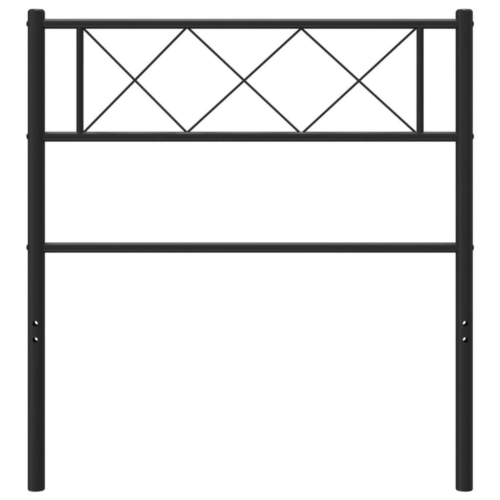 Metal Headboard Black 75 cm
