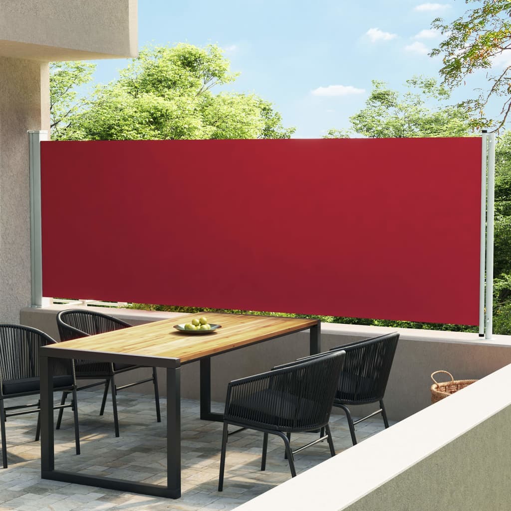 Patio Retractable Side Awning 600x160 cm Red