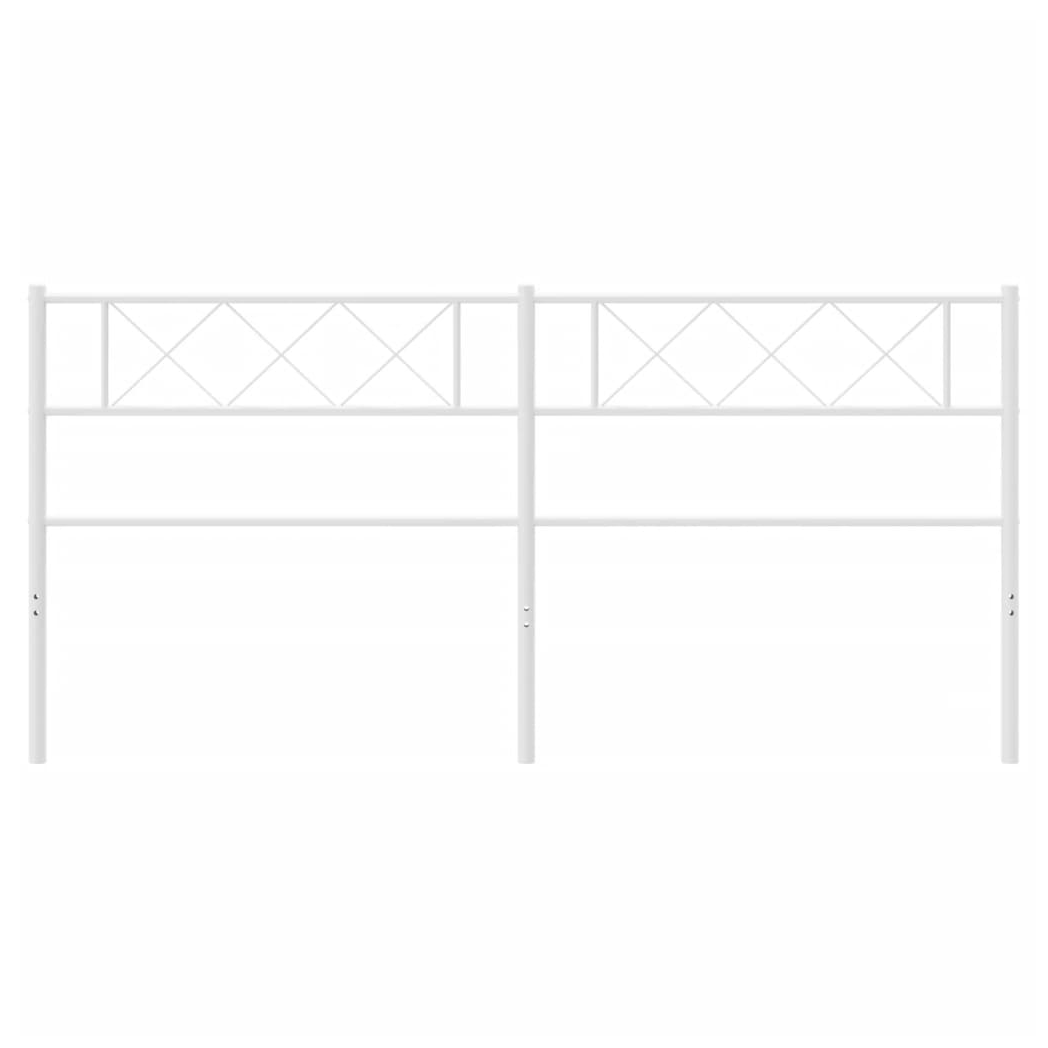 Metal Headboard White 200 cm