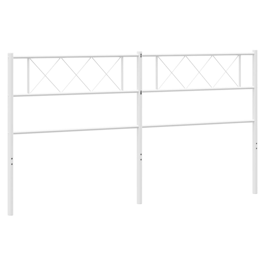 Metal Headboard White 200 cm