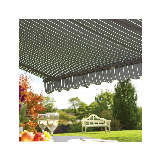 3.5m  Berkeley (Grey and White) Awning