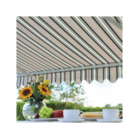 2.5m Ascot (Green and Beige) Awning