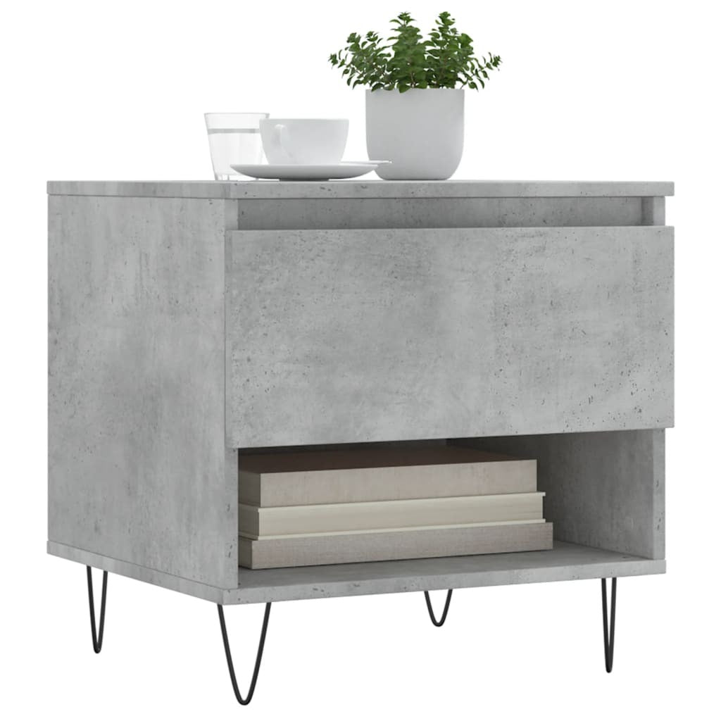 Coffee Table Concrete Grey 50x46x50 cm Engineered Wood