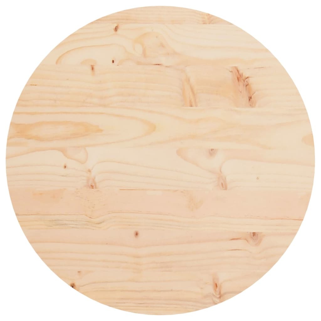 Table Top Round 40x3 cm Solid Wood Pine