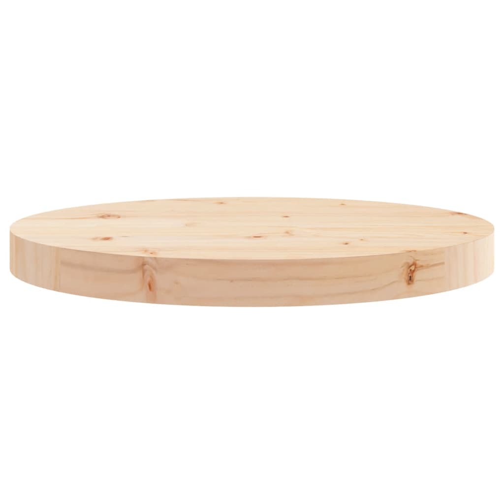 Table Top Round 40x3 cm Solid Wood Pine