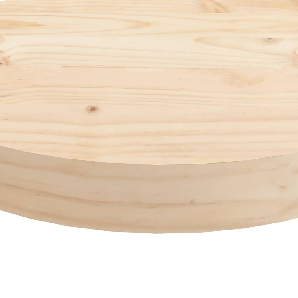 Table Top Round 40x3 cm Solid Wood Pine