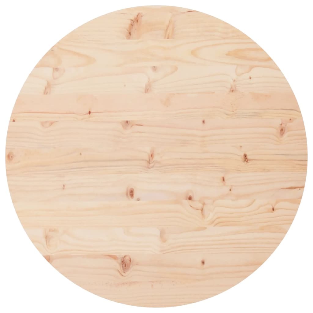Table Top Round 90x3 cm Solid Wood Pine