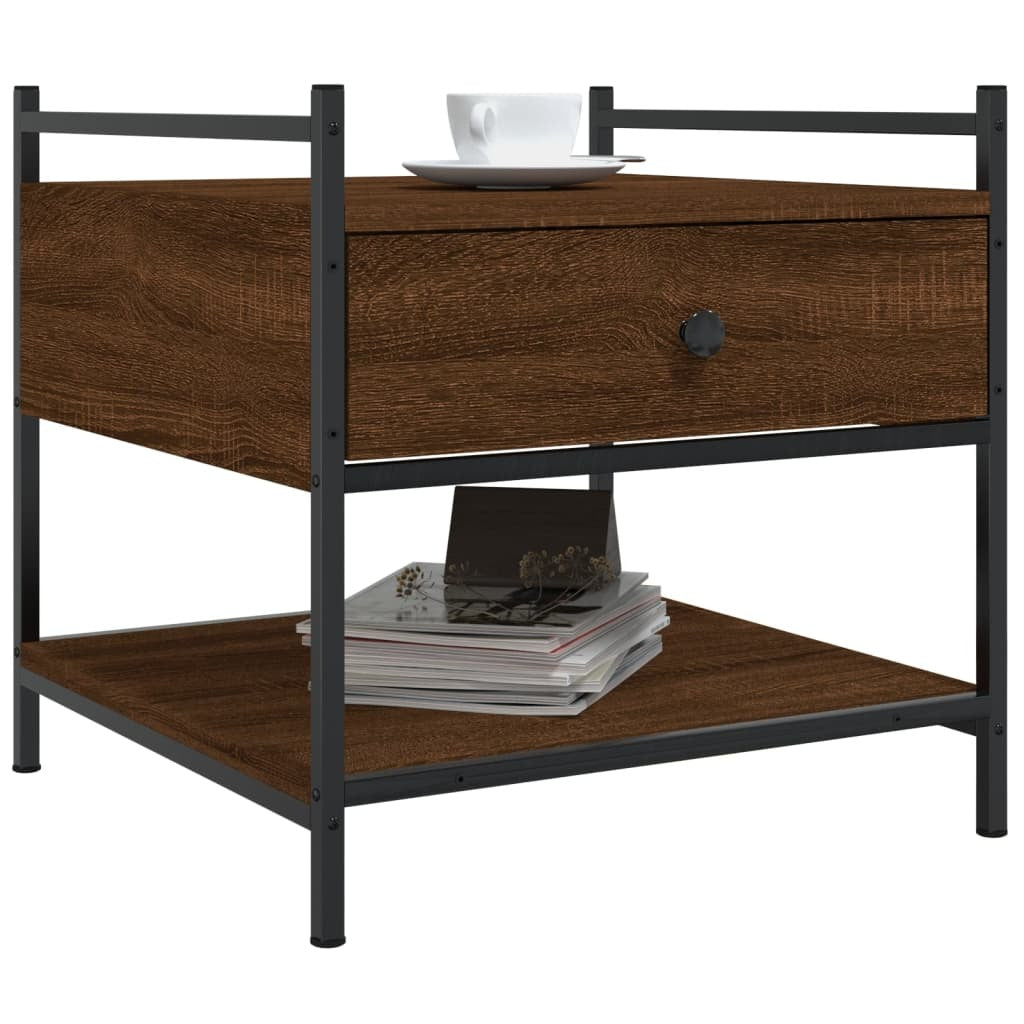 Coffee Table Brown Oak 50x50x50 cm Engineered Wood