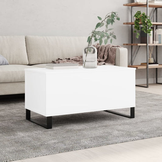 Coffee Table White 90x44.5x45 cm Engineered Wood