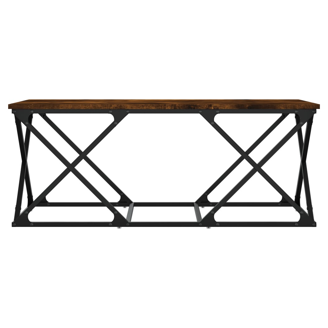 Coffee Table Smoked Oak 100x49x40 cm Engineered Wood