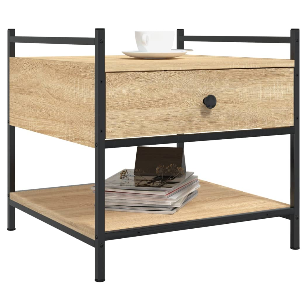 Coffee Table Sonoma Oak 50x50x50 cm Engineered Wood