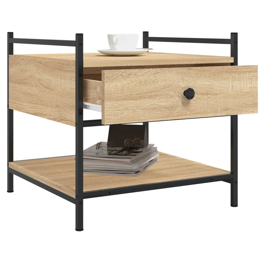 Coffee Table Sonoma Oak 50x50x50 cm Engineered Wood