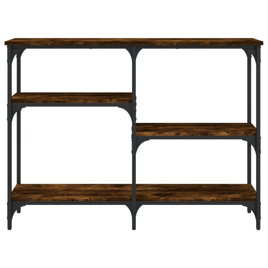 Console Table Smoked Oak 102x29x75 cm Engineered Wood