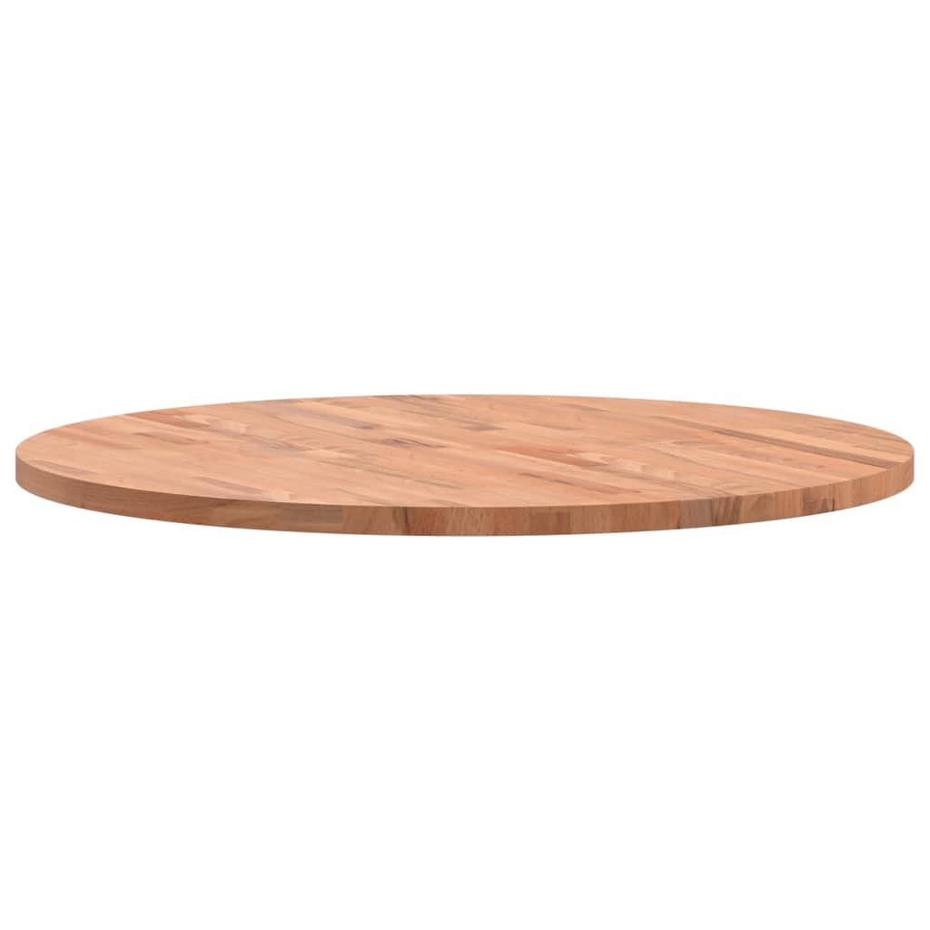 Table Top 80x2.5 cm Round Solid Wood Beech