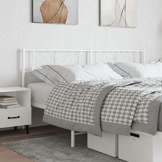 Metal Headboard White 200 cm