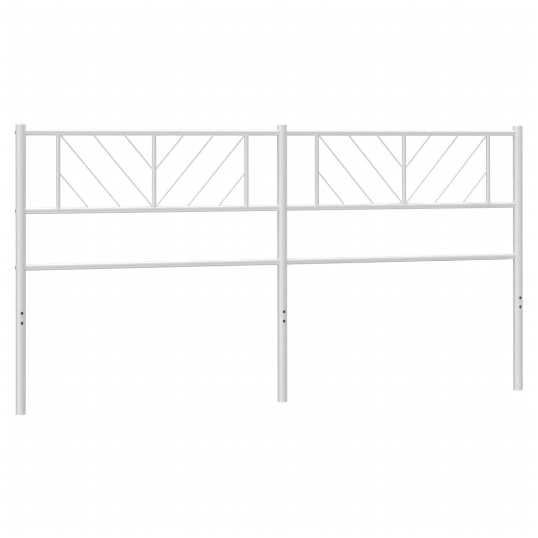 Metal Headboard White 200 cm