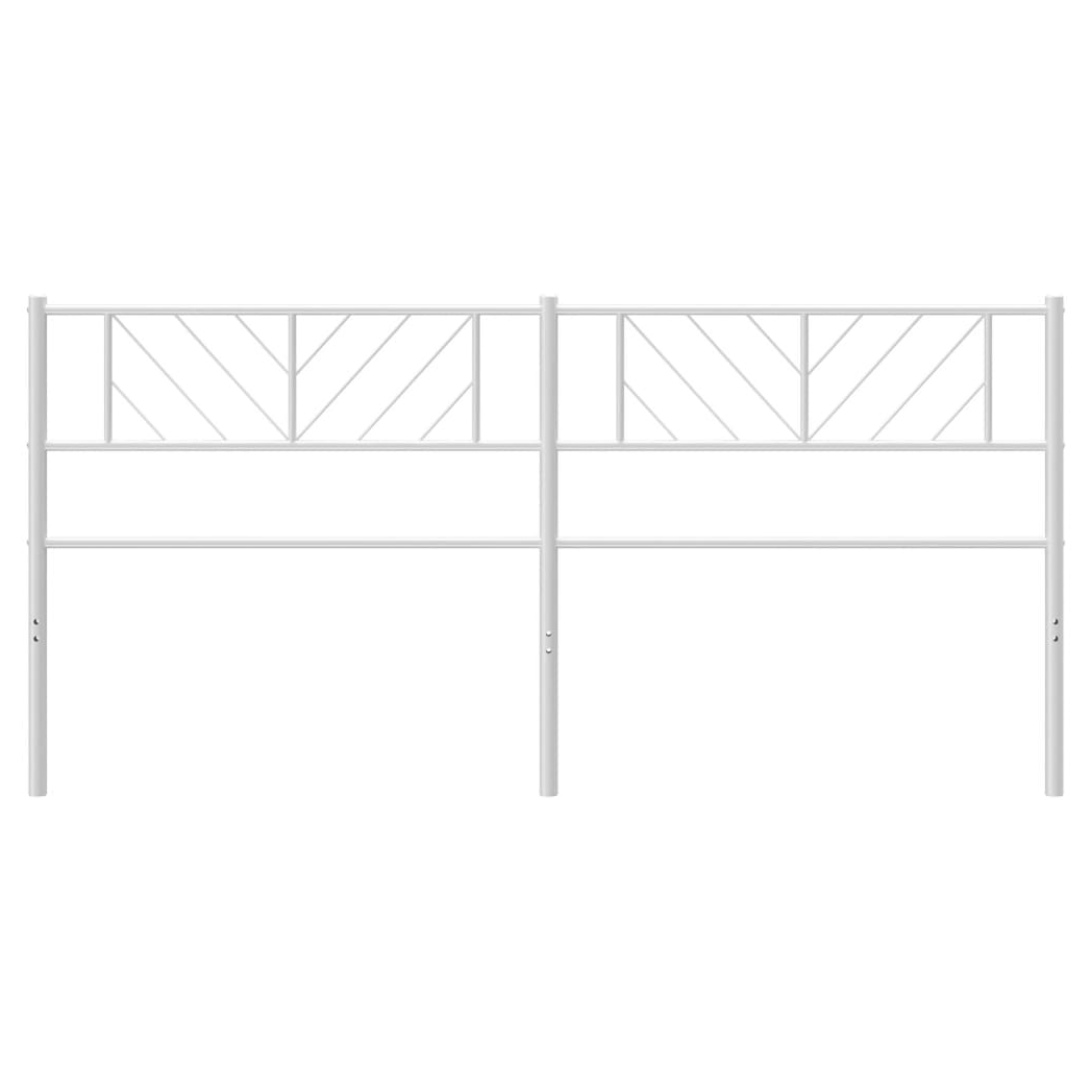 Metal Headboard White 200 cm