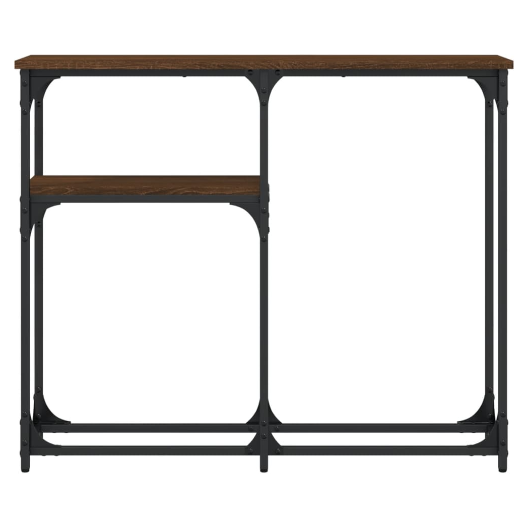 Console Table Brown Oak 90x22.5x75 cm Engineered Wood