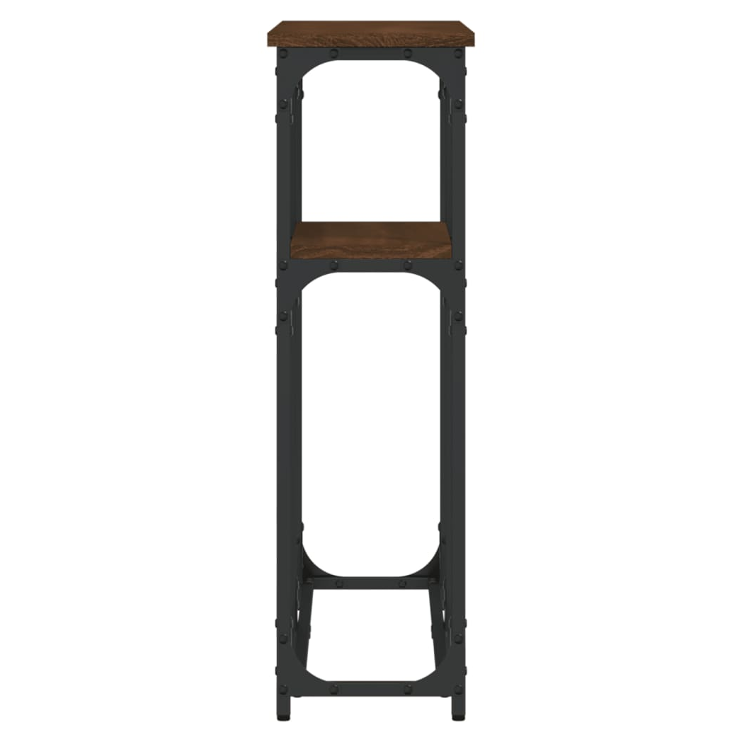 Console Table Brown Oak 90x22.5x75 cm Engineered Wood