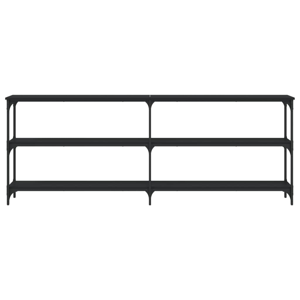 Console Table Black 200x29x75 cm Engineered Wood