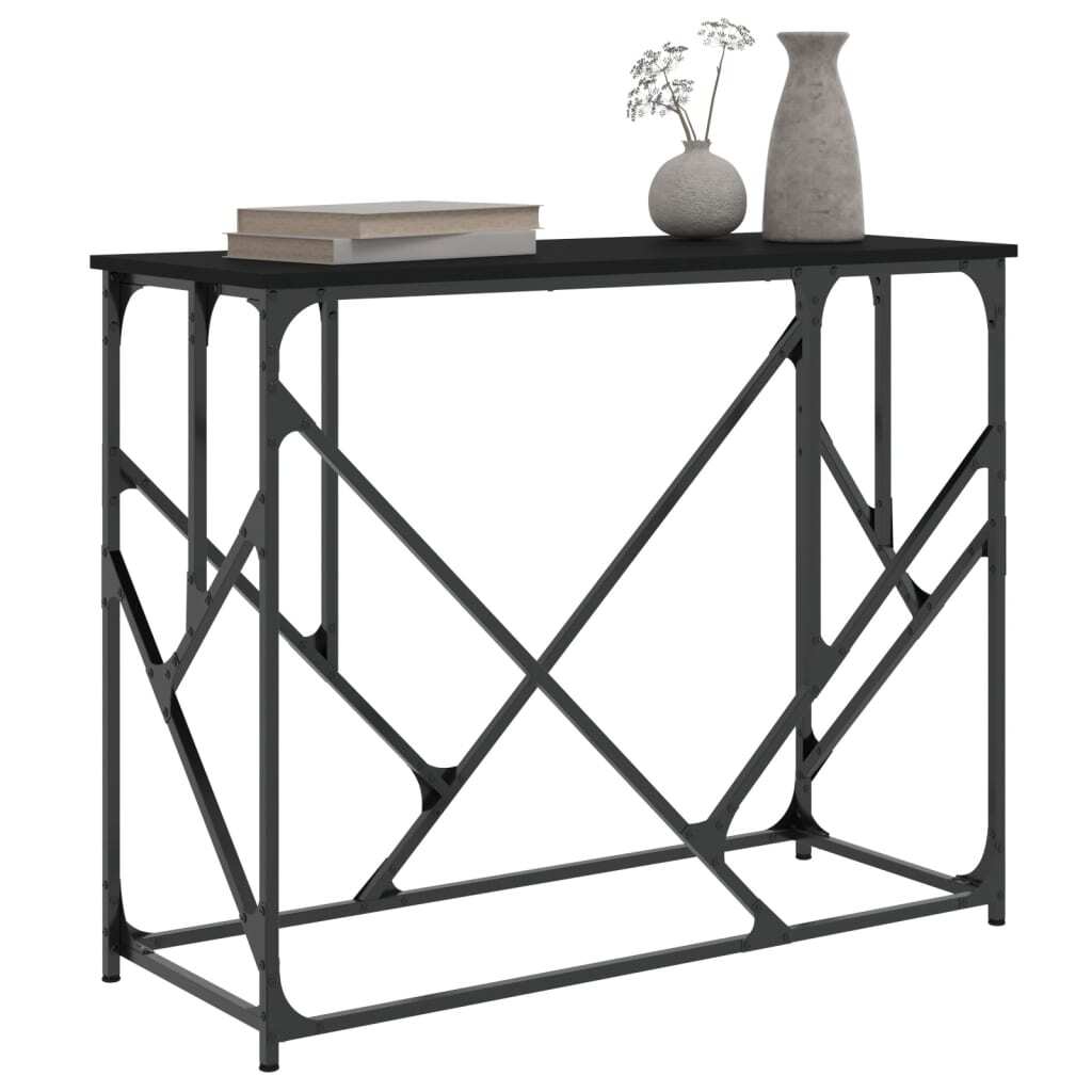 Console Table Black 100x40x80 cm Engineered Wood