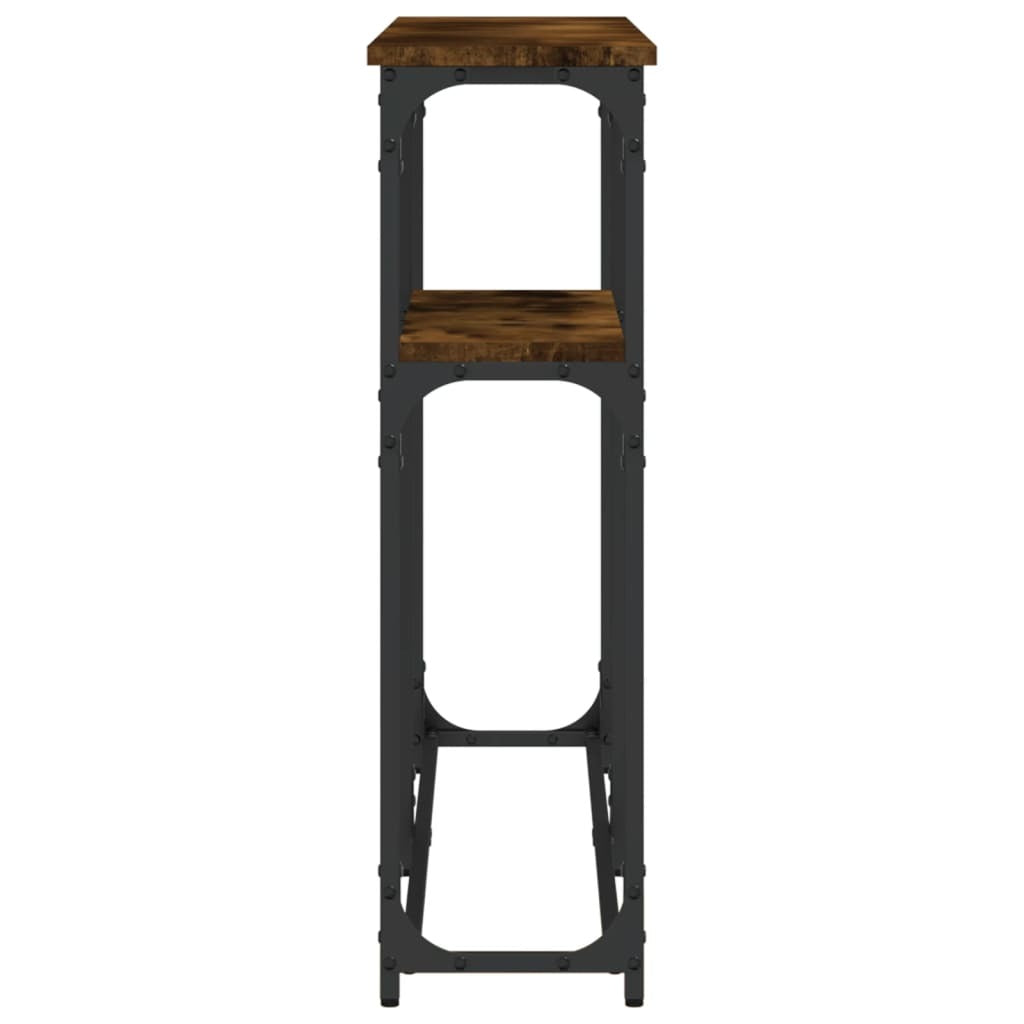 Console Table Smoked Oak 145x22.5x75 cm Engineered Wood