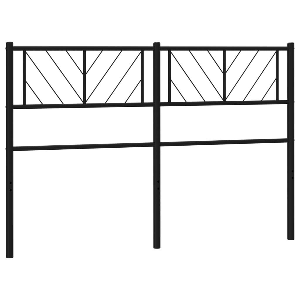 Metal Headboard Black 150 cm